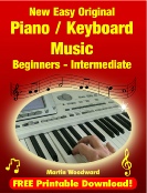 Easy Original Paino / Keyboard Sheet Music for Beginners /  Intermediate - graphic